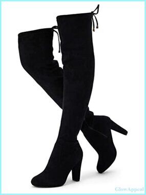 Suede Thigh High Over the Knee Boots Block Heel